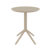 Masă cu blat rabatabil Ø60 cm, bej Sky